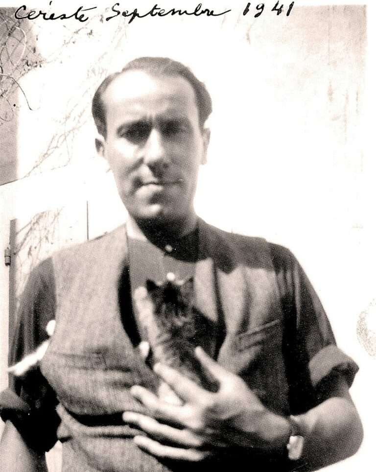 Char et son chat en 1941 à Céreste